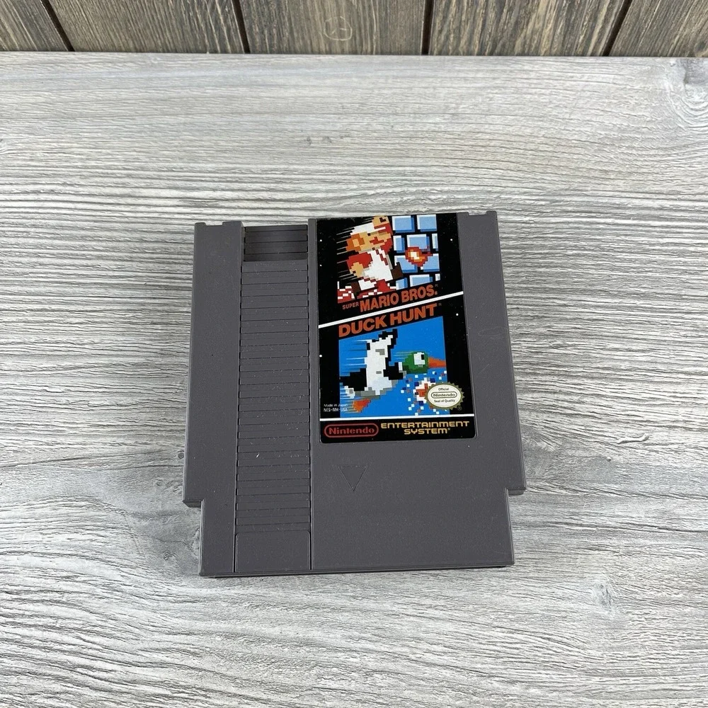 Super Mario Bros Duck Hunt Nintendo Cartridge Video Game NES Cart Tested 1985